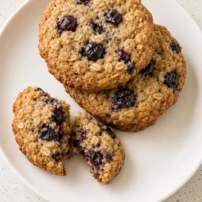 Banana Blueberry Breakfast Cookies