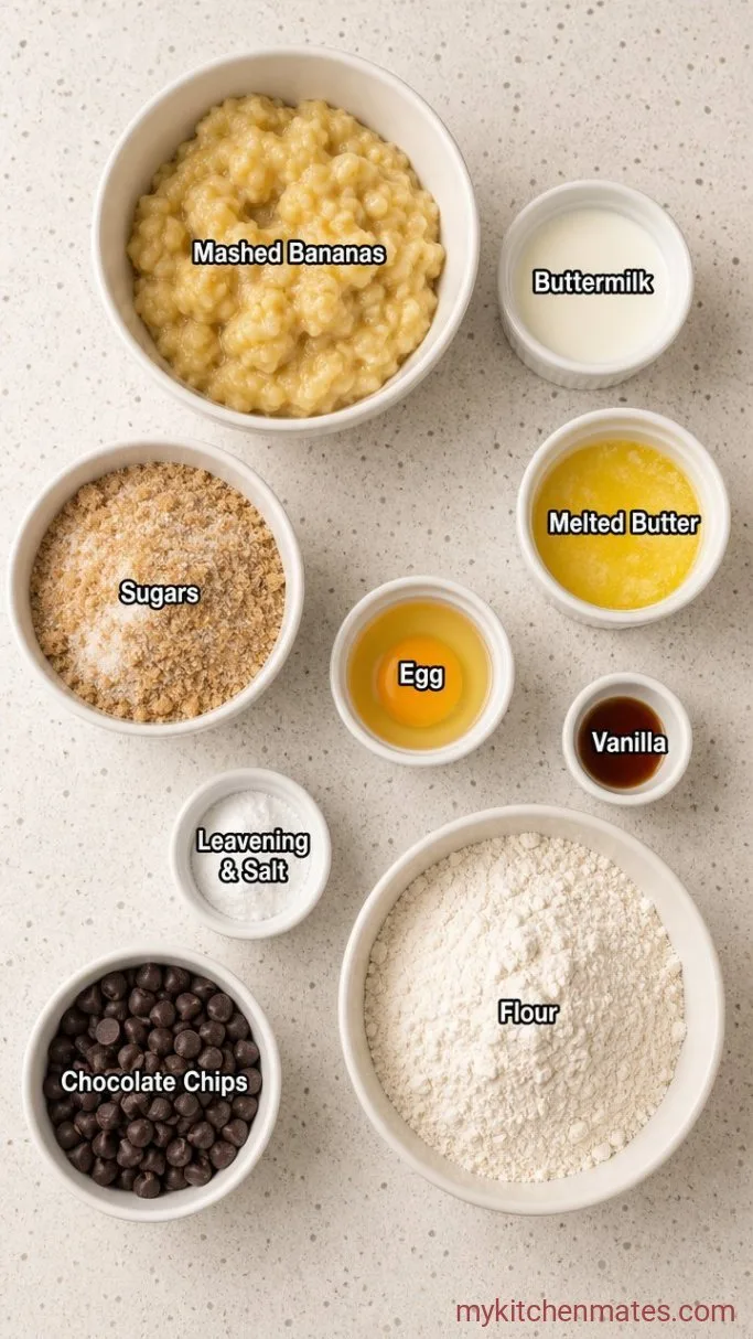 Moist Banana Bread Cupcakes in 30 Minutes Ingredients