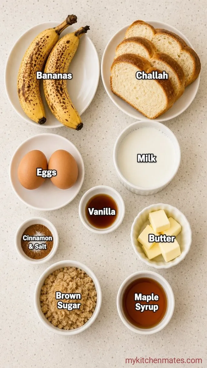 15-Minute Banana French Toast Ingredients