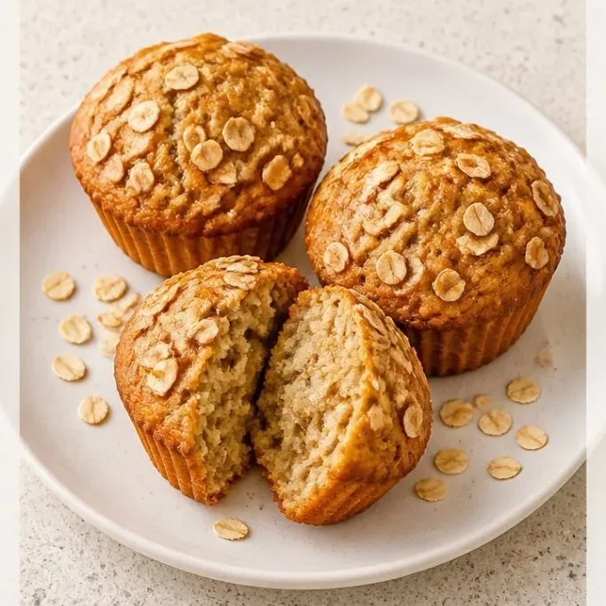 banana oat muffins