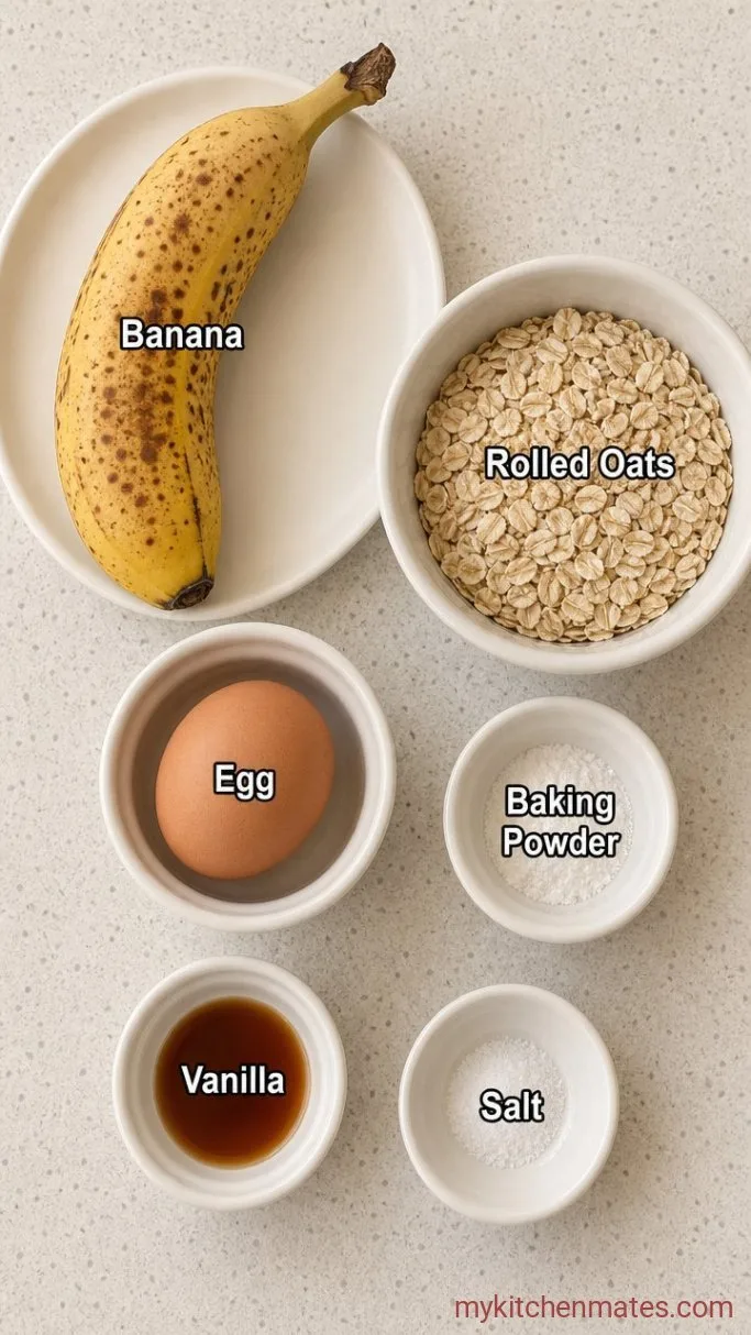 Quick And Easy Banana Oatmeal Pancakes Ingredients