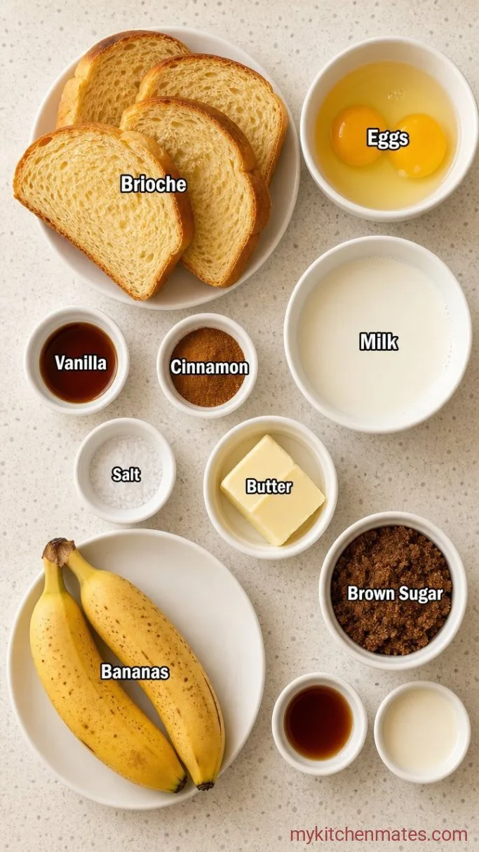 Caramelized Bananas Foster French Toast Ingredients