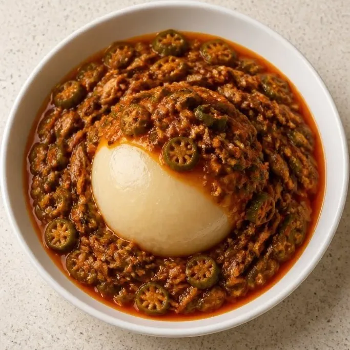 Banku and Okro Stew