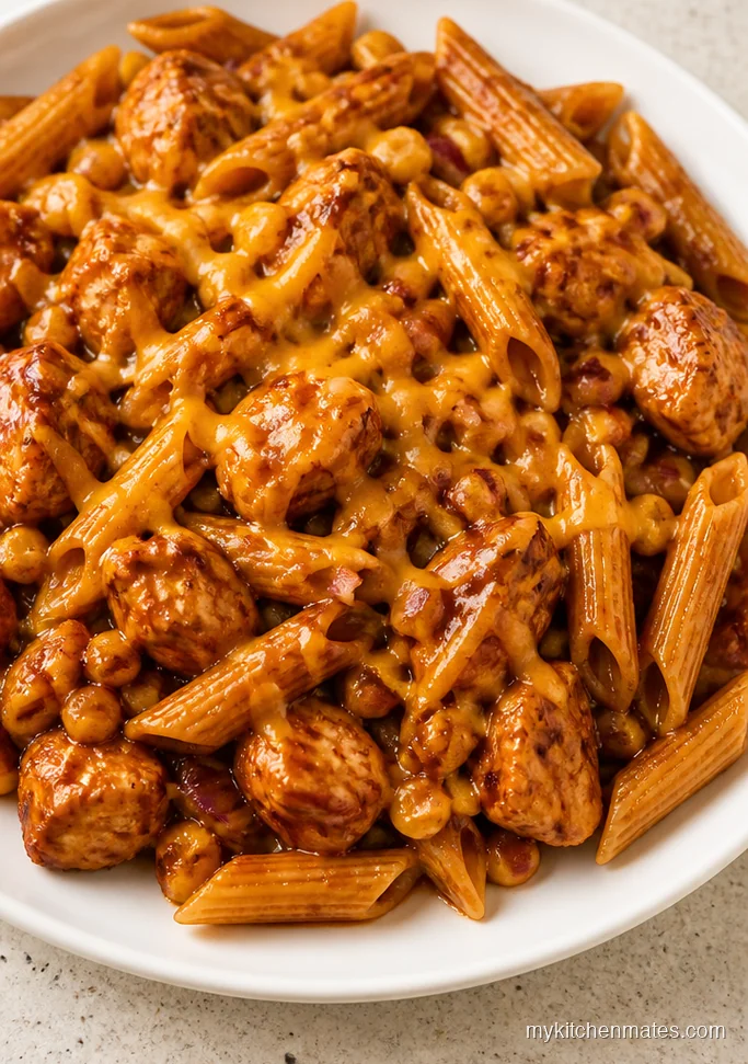 Barbecue Chicken and Corn Pasta