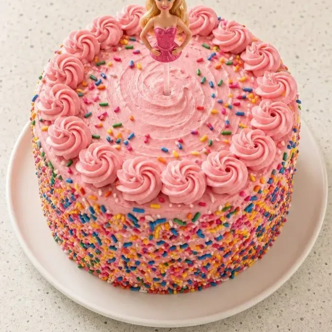 Mini Barbie Bento Cake with Pink Buttercream Barbie Bento Cake