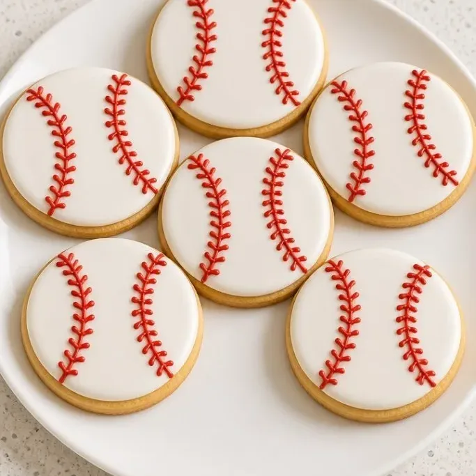 Baseball Sugar Cookies