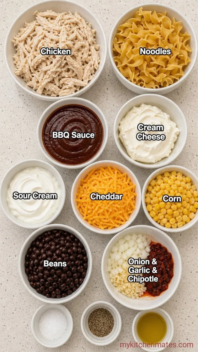Smoky BBQ Chicken Casserole Ingredients