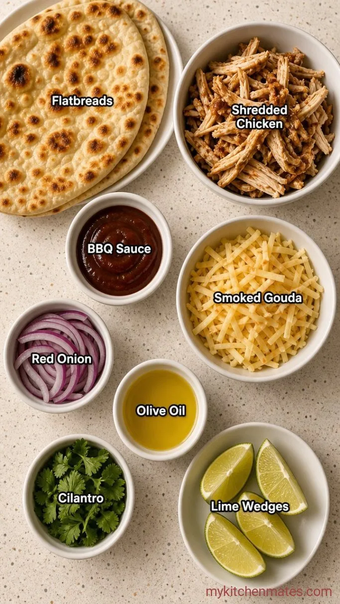 25-Minute BBQ Chicken Flatbread Ingredients