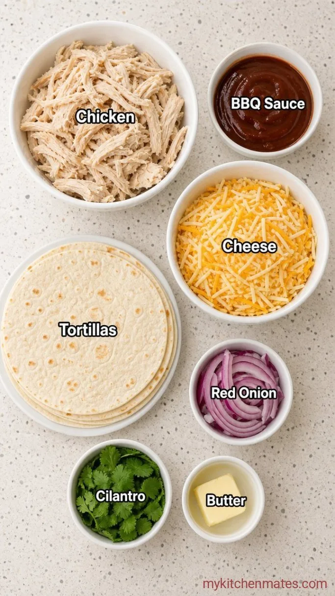 30-Minute BBQ Chicken Quesadillas Ingredients