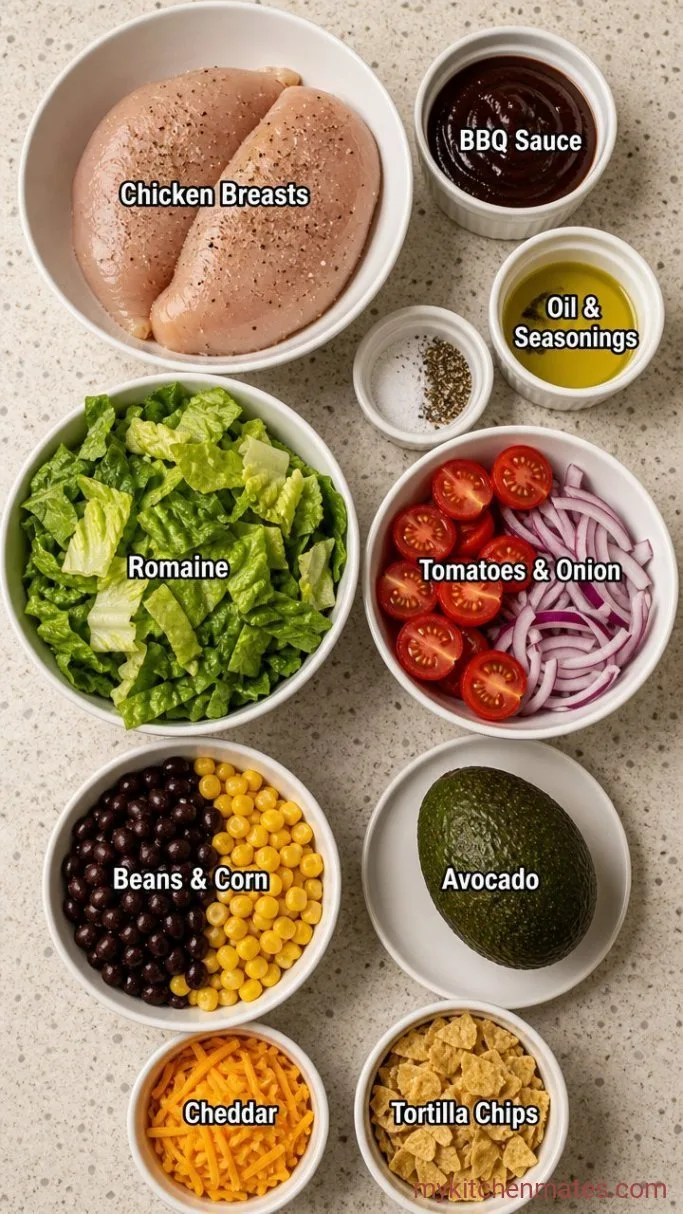 30-Minute BBQ Chicken Salad Ingredients
