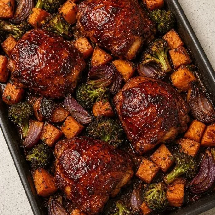 Easy BBQ Chicken Sheet Pan Dinner BBQ Chicken Sheet Pan Dinner