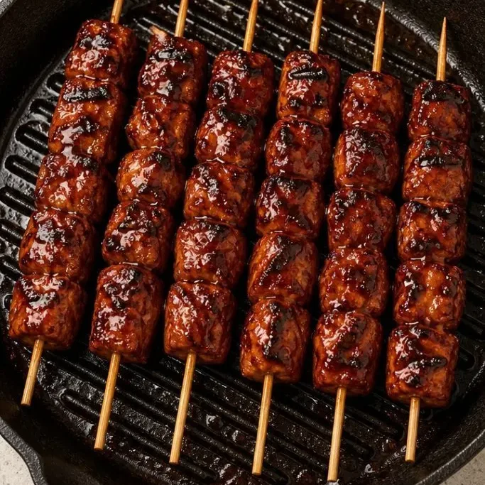 Sticky BBQ Chicken Skewers (Ready in 30 Minutes) BBQ Chicken Skewers
