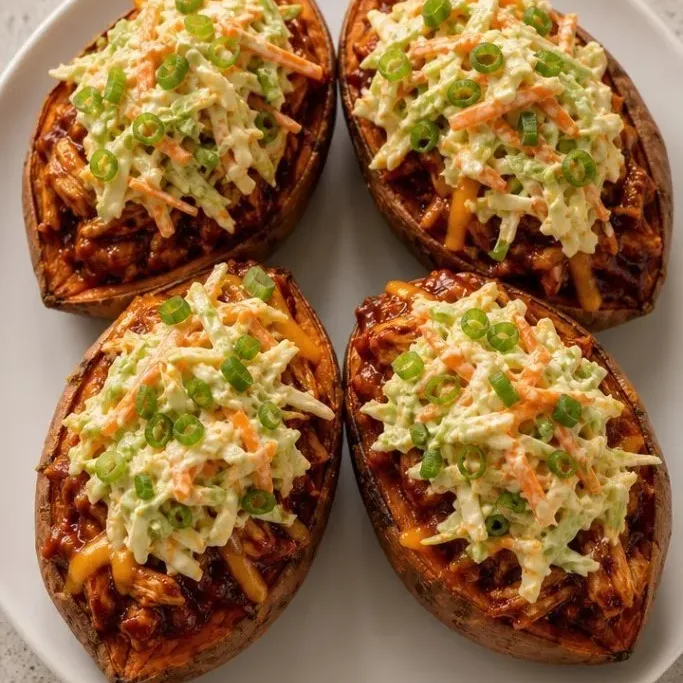 30-Minute BBQ Chicken Stuffed Sweet Potatoes BBQ Chicken Stuffed Sweet Potato