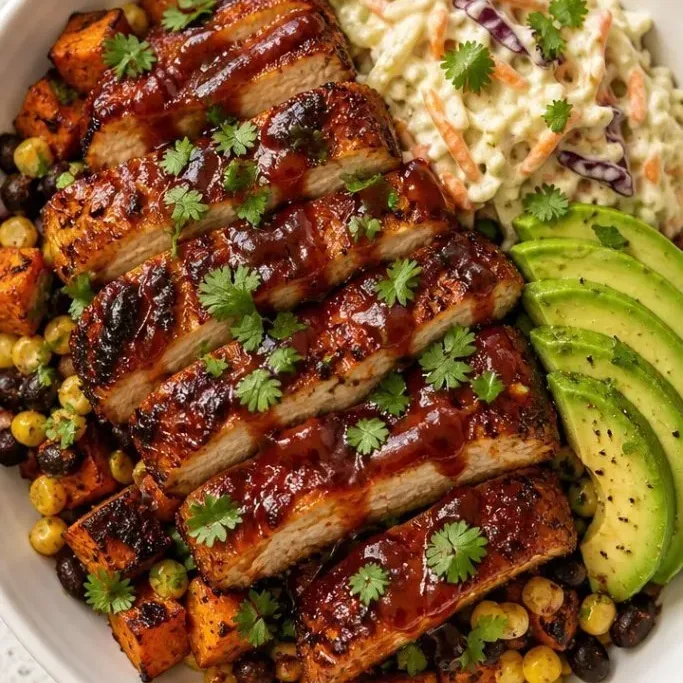 Sheet Pan BBQ Chicken Sweet Potato Bowls BBQ Chicken Sweet Potato Bowl