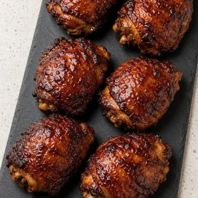 Oven-Baked Sticky BBQ Chicken Thighs BBQ Chicken Thighs