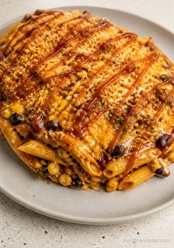 BBQ Ranch Chicken Pasta Casserole