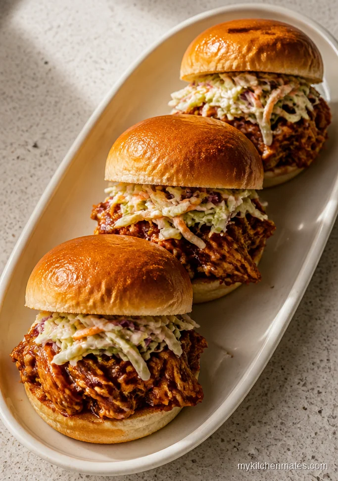 BBQ Shredded Chicken Sliders