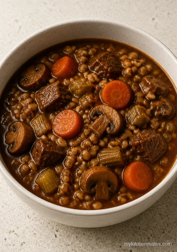 Beef and Barley Stew with Root Vegetables