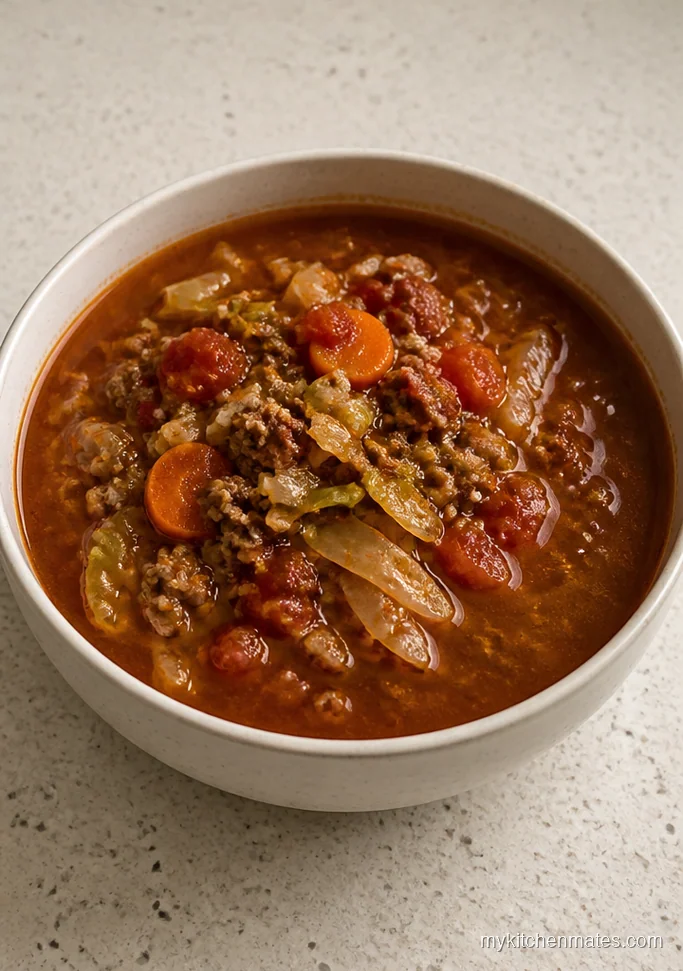 Beef and Cabbage Soup with Paprika
