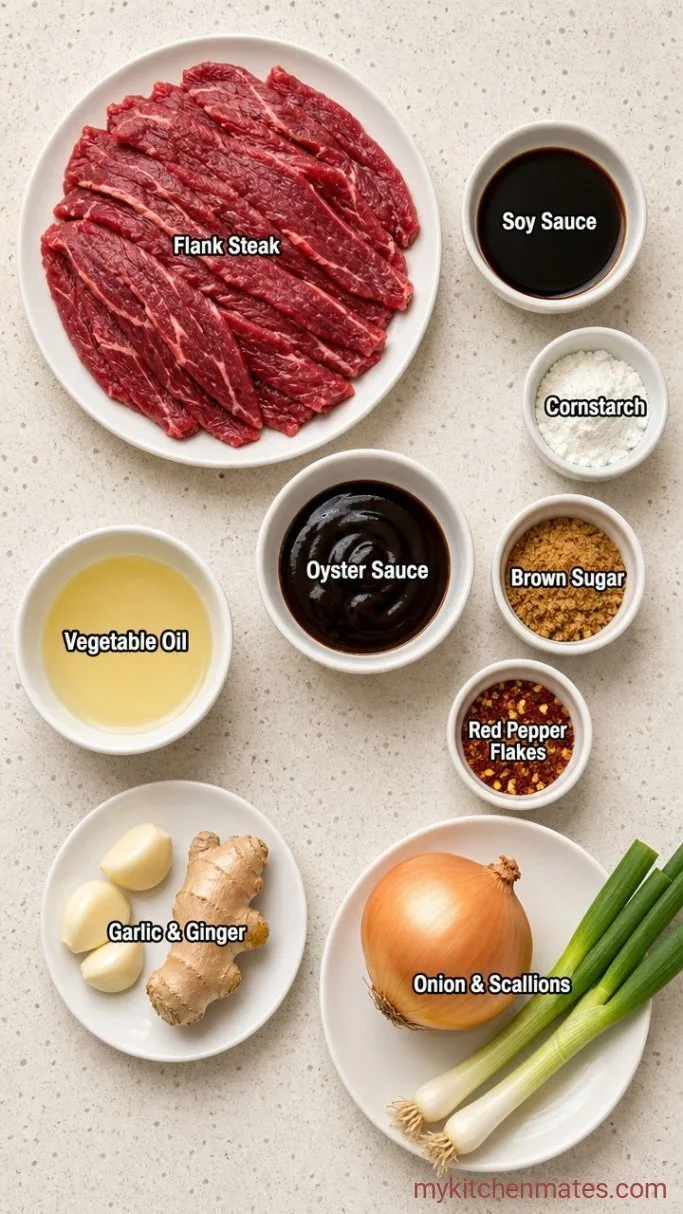 15-Minute Beef and Onion Stir Fry Ingredients