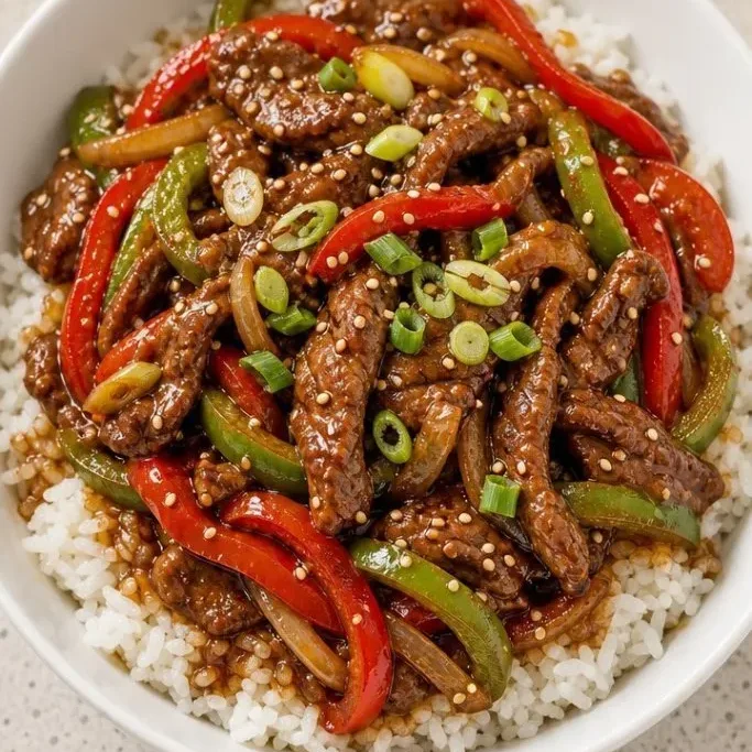 30-Minute Beef and Pepper Rice Bowls Beef and Pepper Rice Bowl