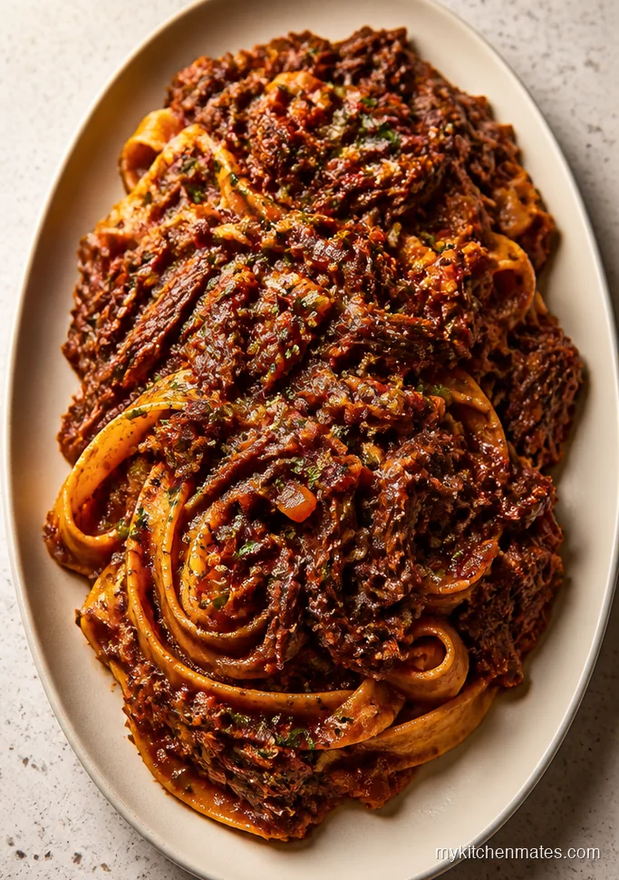 Beef Brisket Ragu over Pasta