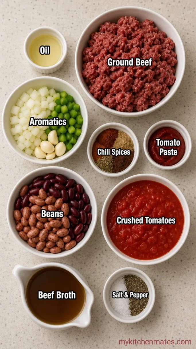 Hearty Beef Chili That's Ready in Under an Hour Ingredients