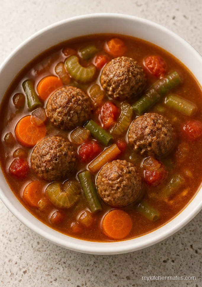 11 Vegetable Beef Soup Recipes That Turn One Pot Into Dinner Beef Meatball and Vegetable Soup