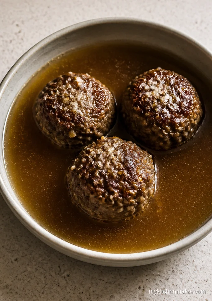 Beef Meatballs in Bone Broth