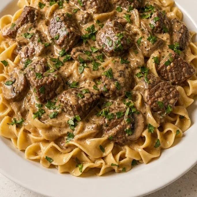 Tender Beef Stroganoff with Stew Meat Beef Stroganoff with Stew Meat