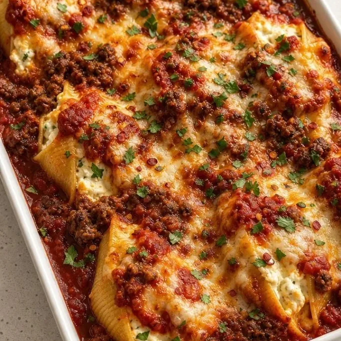 45-Minute Cheesy Beef Stuffed Shells Beef Stuffed Shells
