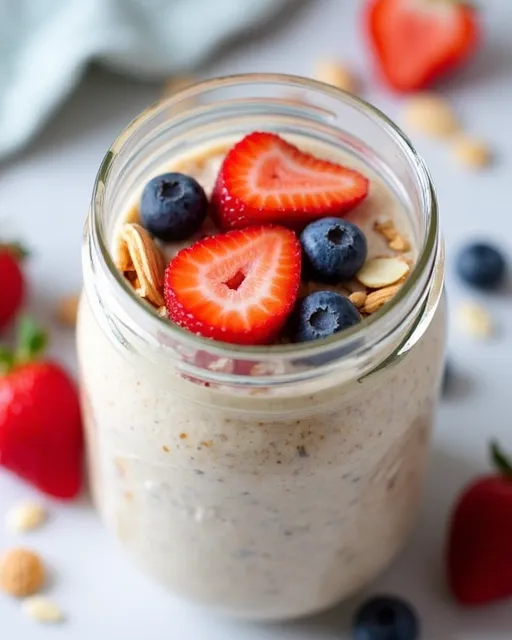 Berry Almond Overnight Oats