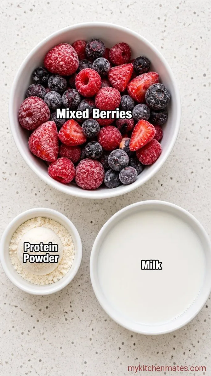 3-Ingredient Berry Protein Smoothie Ingredients
