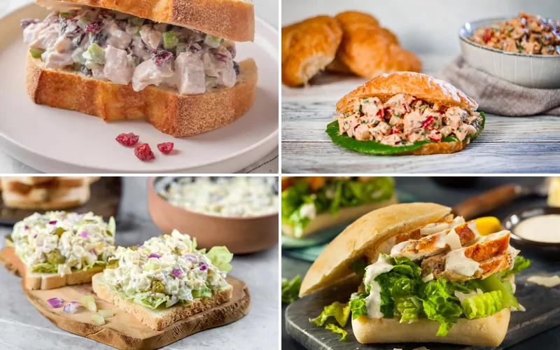 best-chicken-salad-sandwich-recipes collage