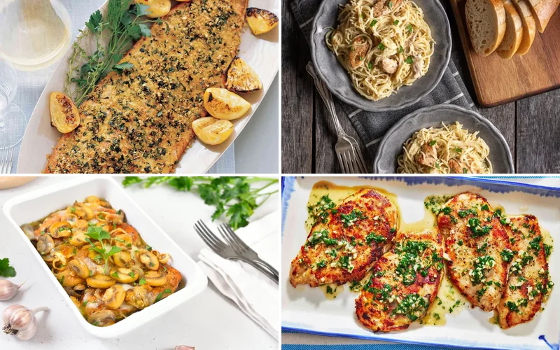 10 Best Dinner Recipes for 4 That'll Save Your Weeknights best-dinner-recipes-4-servings collage