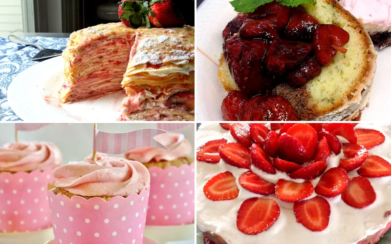 20 Gorgeous Cakes Made with Fresh Summer Strawberries