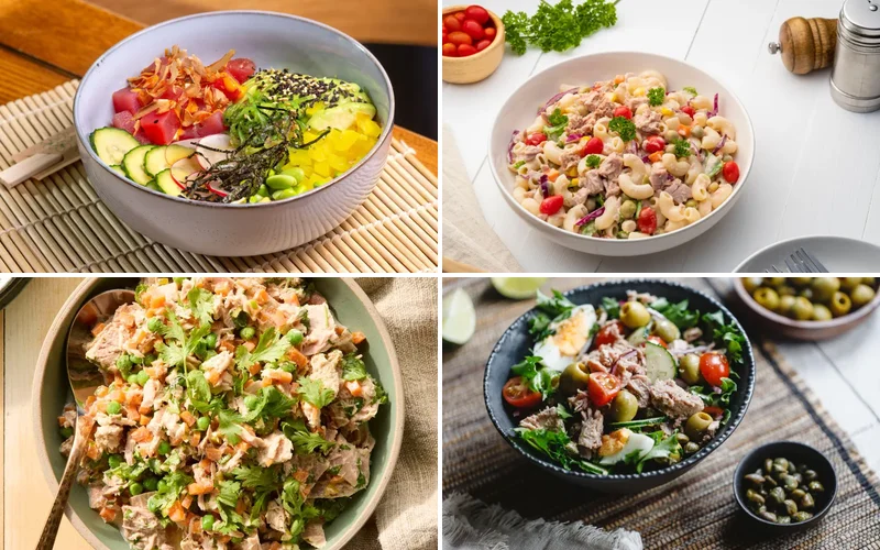 best-tuna-fish-salad-recipe collage