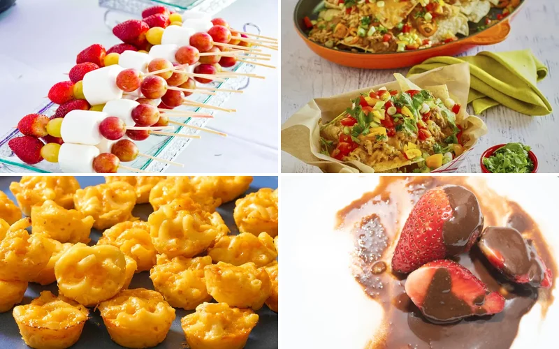 birthday-party-snacks-idea collage