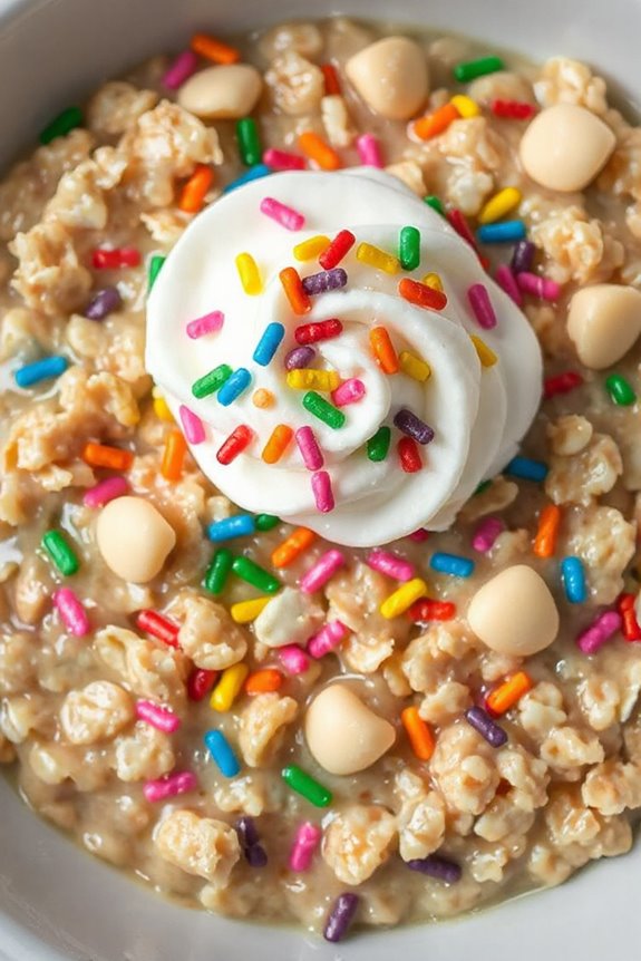 birthday cake flavored oats