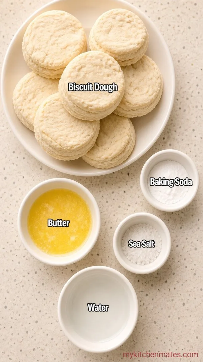 Biscuit Pretzel Bites (Soft, Buttery, and Fast) Ingredients