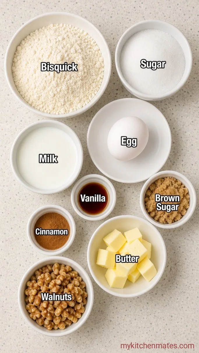 Easy Bisquick Coffee Cake with Cinnamon Streusel Ingredients