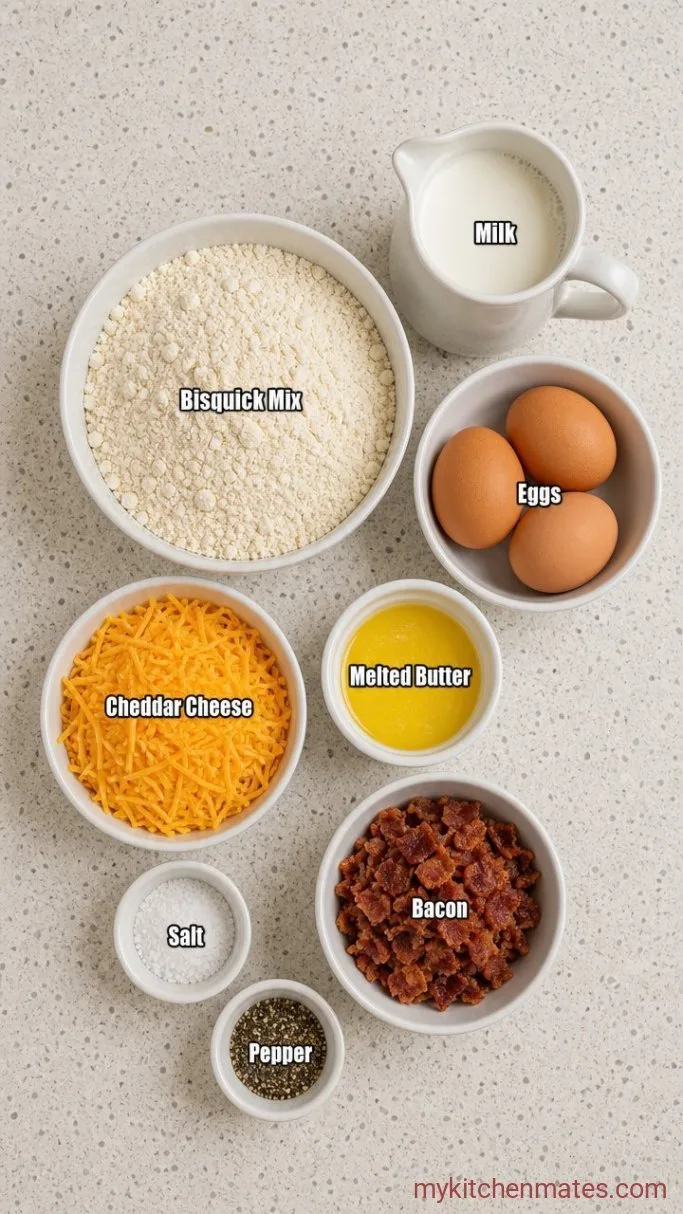 5-Minute Prep Bisquick Quiche Ingredients