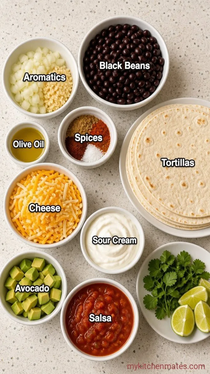30-Minute Black Bean Burrito Ingredients