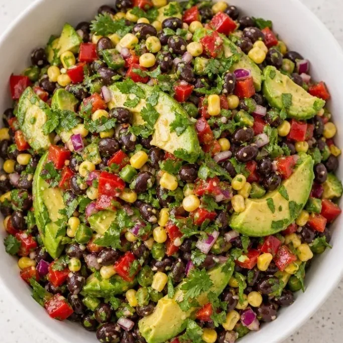 15-Minute Black Bean Corn Avocado Salad Black Bean Corn Avocado Salad