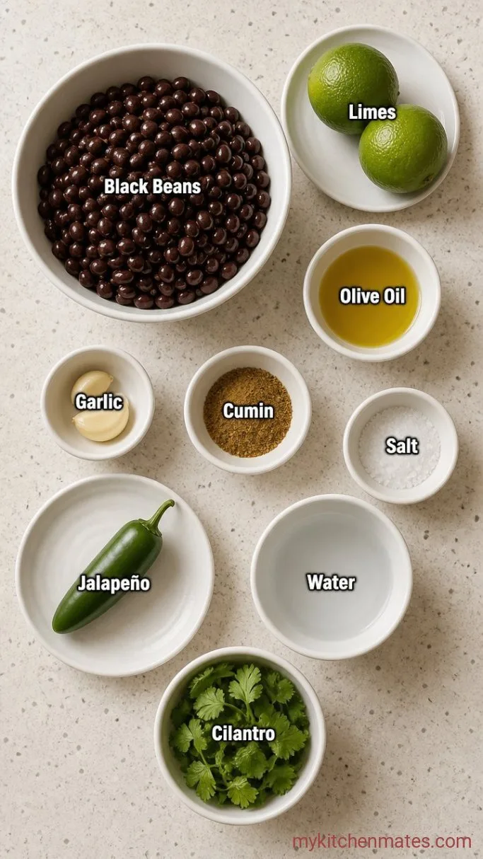 5-Minute Black Bean Dip Ingredients