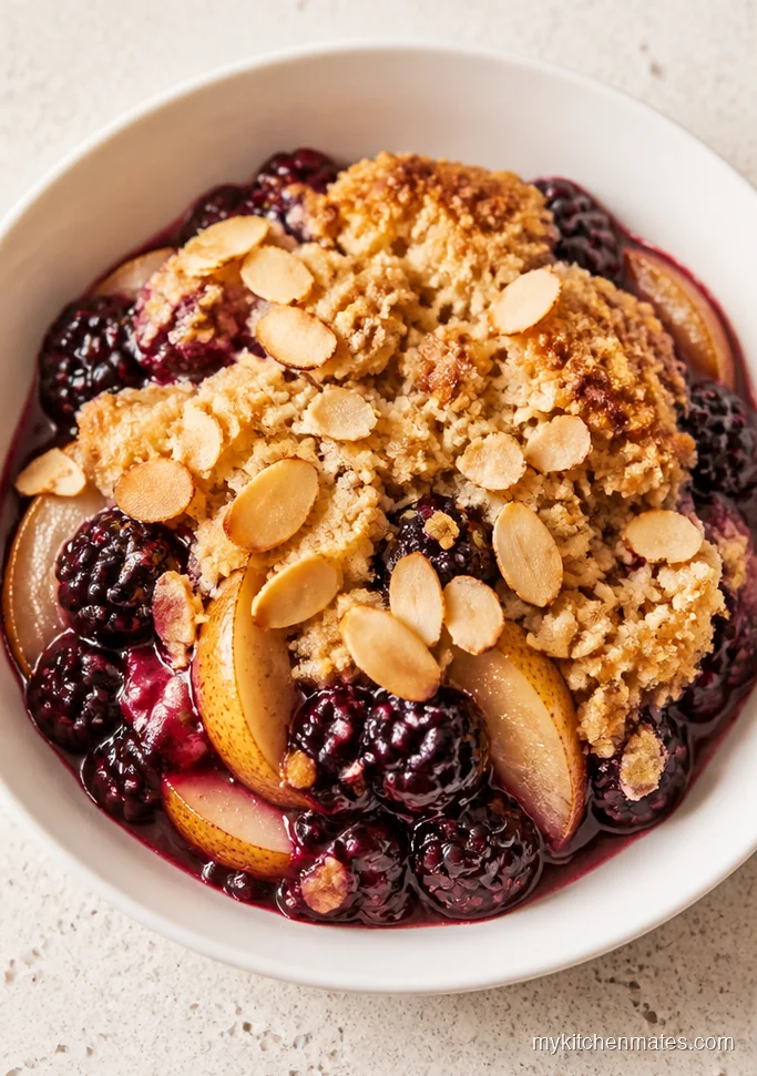 Blackberry Pear Dump Cake