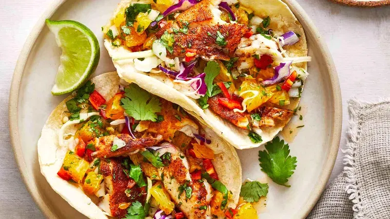 Blackened Fish Tacos Food photo of Blackened Fish Tacos
