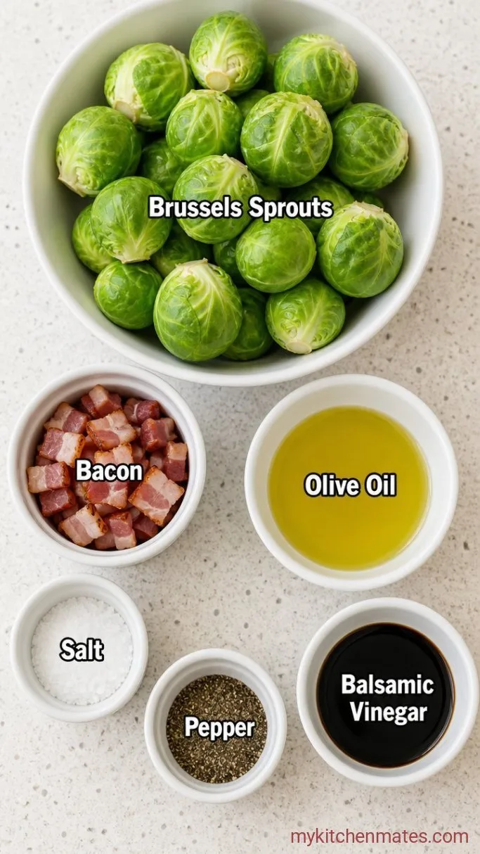 Crispy Blackstone Brussels Sprouts with Bacon and Balsamic Ingredients