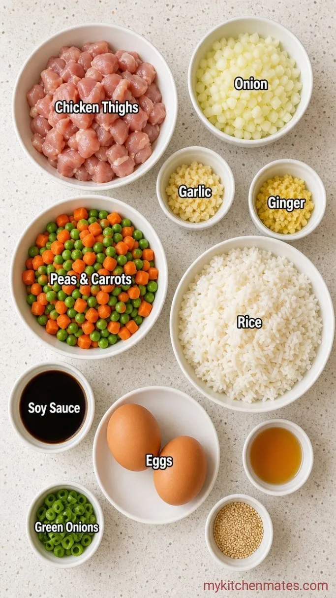 Crispy Blackstone Chicken Fried Rice (Ready in 20 Minutes) Ingredients