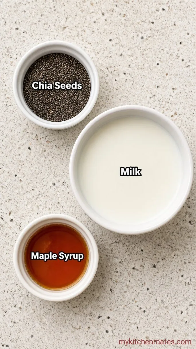 3-Ingredient Blended Chia Pudding (So Smooth) Ingredients